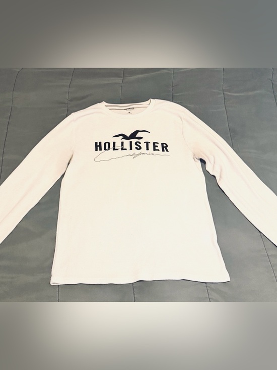 Hollister Other - Hollister California Long Sleeve Shirt Men – Medium - Cream with Black Logo